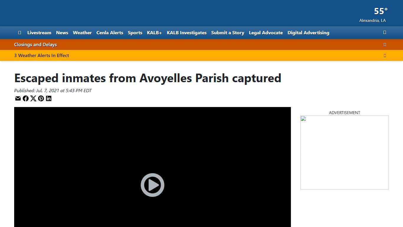 Escaped inmates from Avoyelles Parish captured